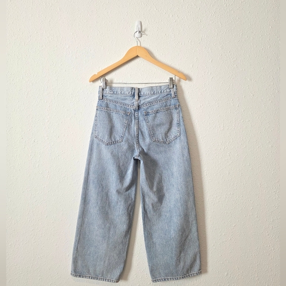 Denim Forum Light Wash Relaxed Wide Leg Jeans 24 - Picture 5 of 7